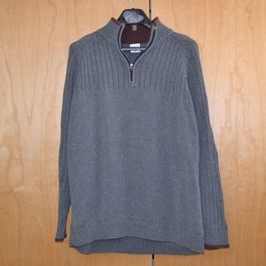 Men's Columbia Gray Quarter zip sweater size XL